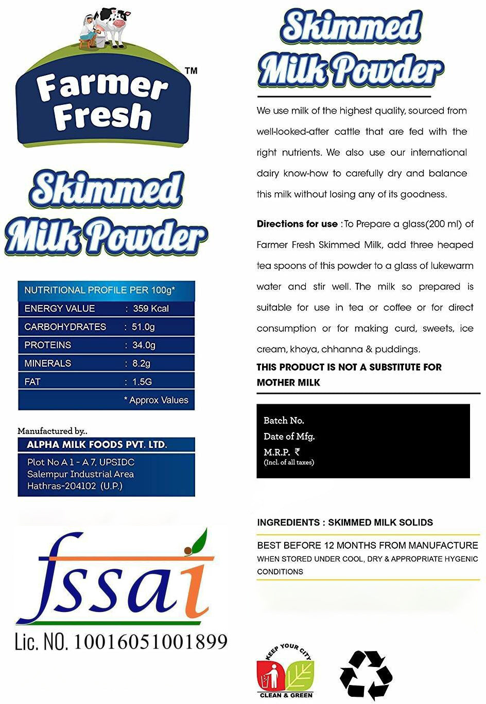 Skimmed milk powder
