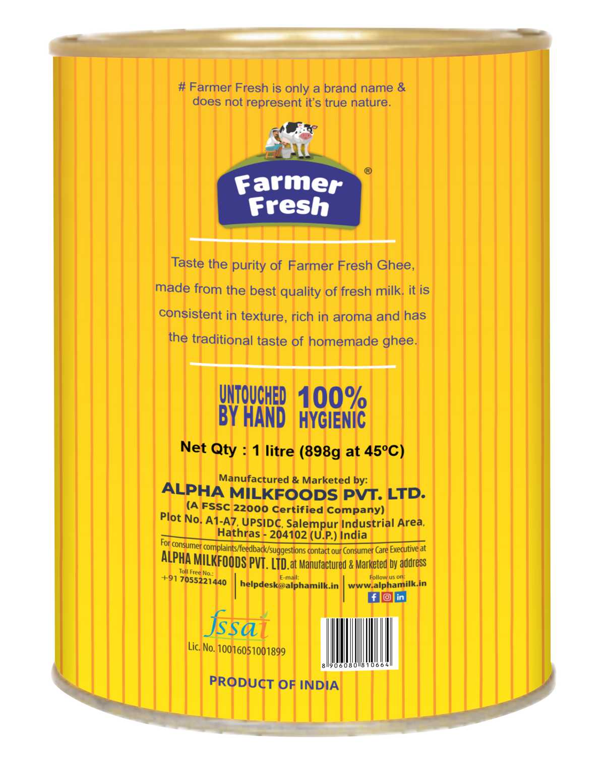 Farmer Fresh Desi Ghee Special Grade 1ltr TIin